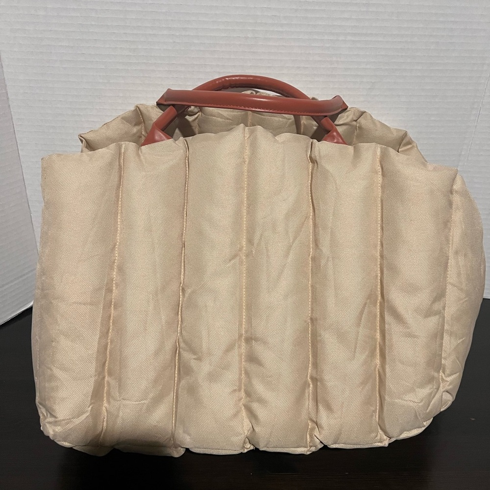 Elegant Dog/ Cat Cartier with Brown handles and added shoulder handles